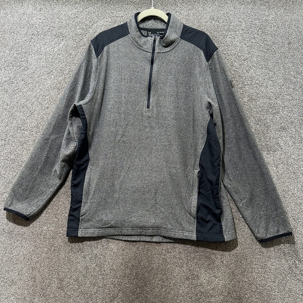 Under Armour Mens ColdGear Infrared 1/4 Zip Pullover Gray XL Athleisure Layering